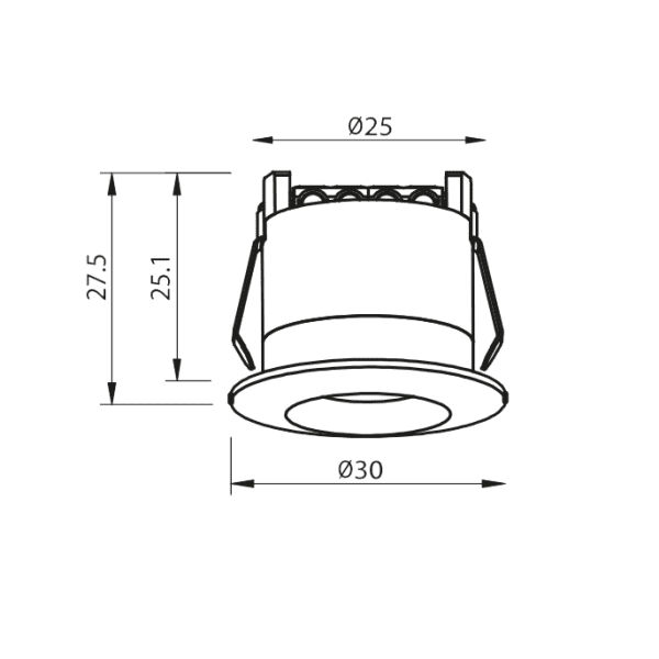 Q-23MW en smidig mini spotlight 1,2W 350mA